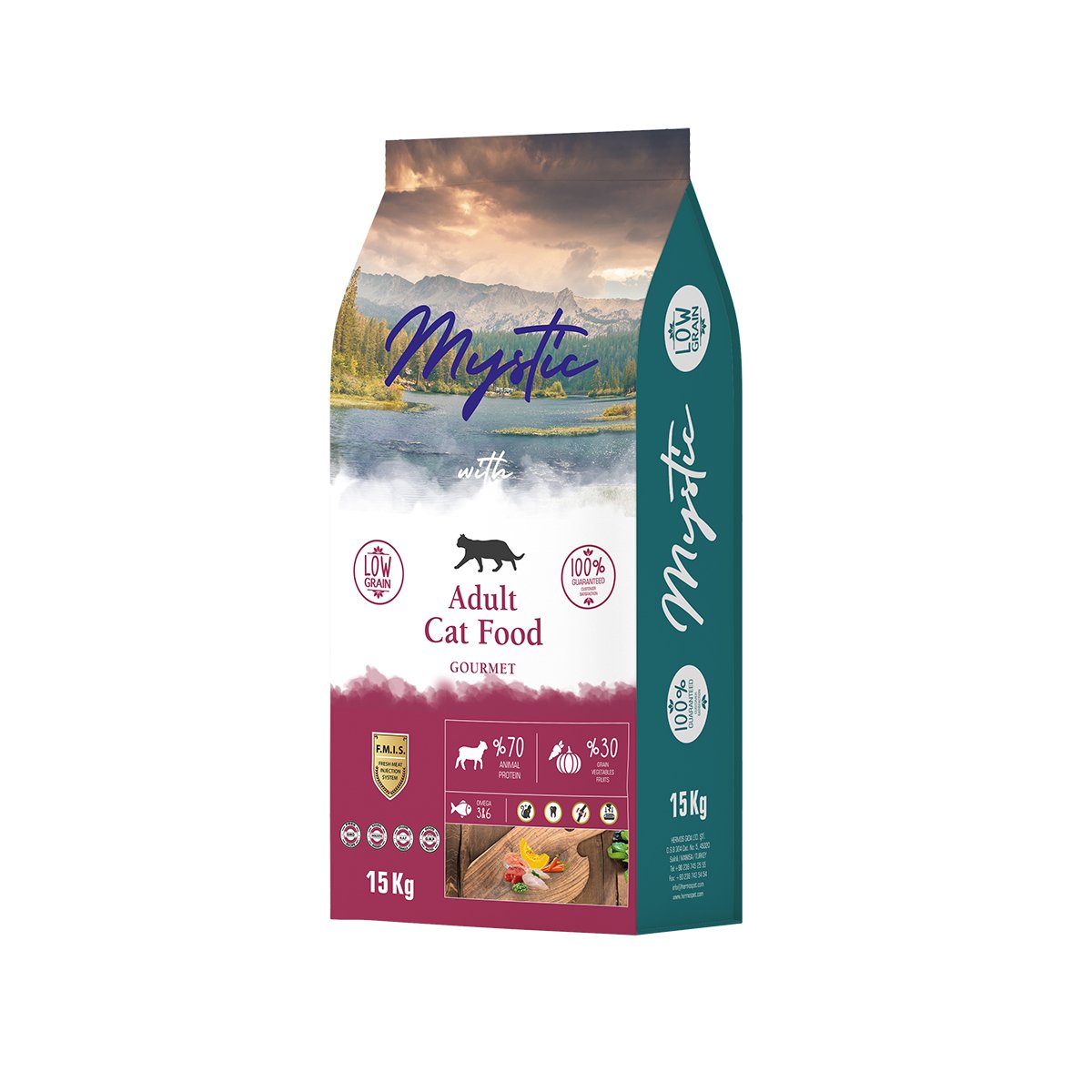 Market701 | Mystic Az Tahıllı Yetişkin Kedi Maması Gurme 15kg