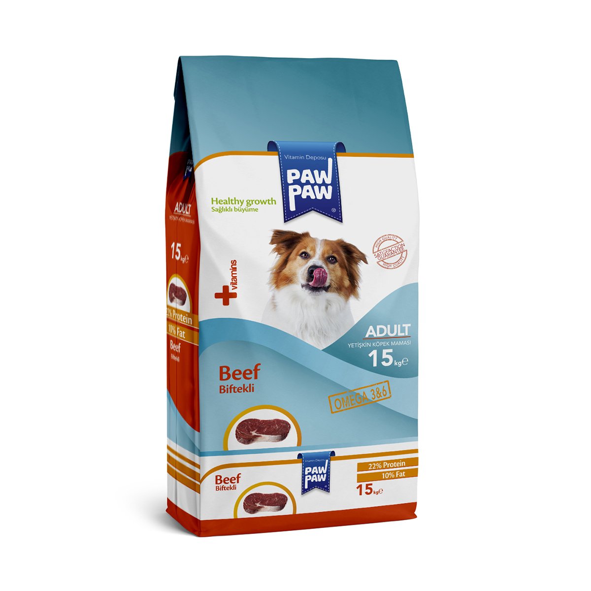 Market701 | Pawpaw Yetişkin Köpek Maması (Biftekli) 15kg