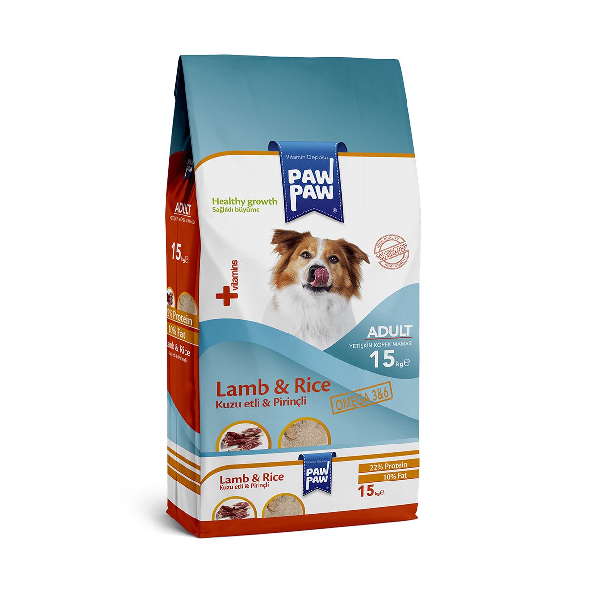 Market701 | Pawpaw Yetişkin Köpek Maması (Kuzu Etli & Pirinçli) 15kg